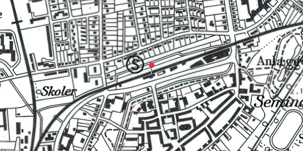 Historisk kort over Tønder Øst Station