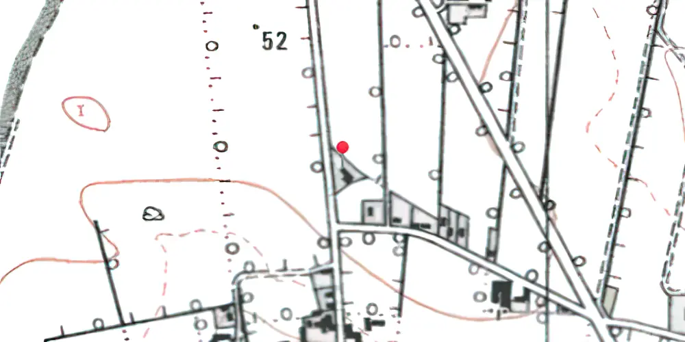 Historisk kort over Uldal Station