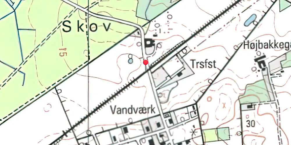 Historisk kort over Ullerup Trinbræt