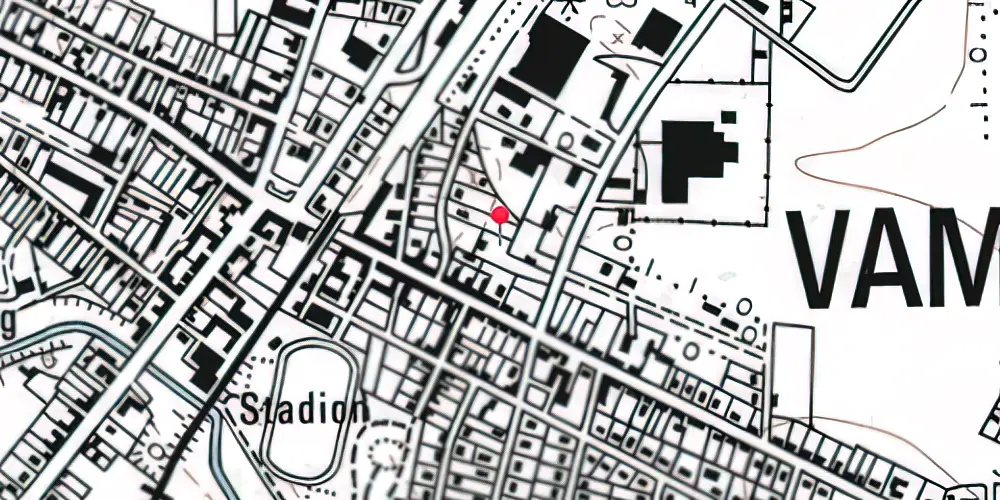 Historisk kort over Vamdrup Østbanegård