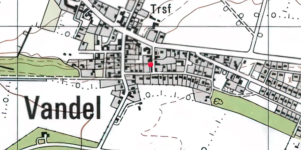 Historisk kort over Vandel Station