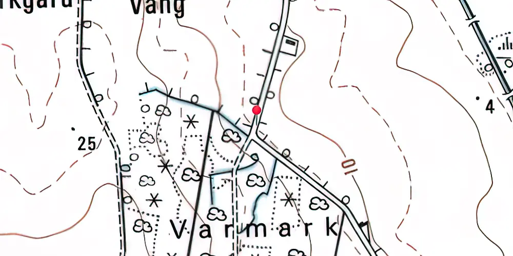 Historisk kort over Varmark Skov Trinbræt (uofficielt)