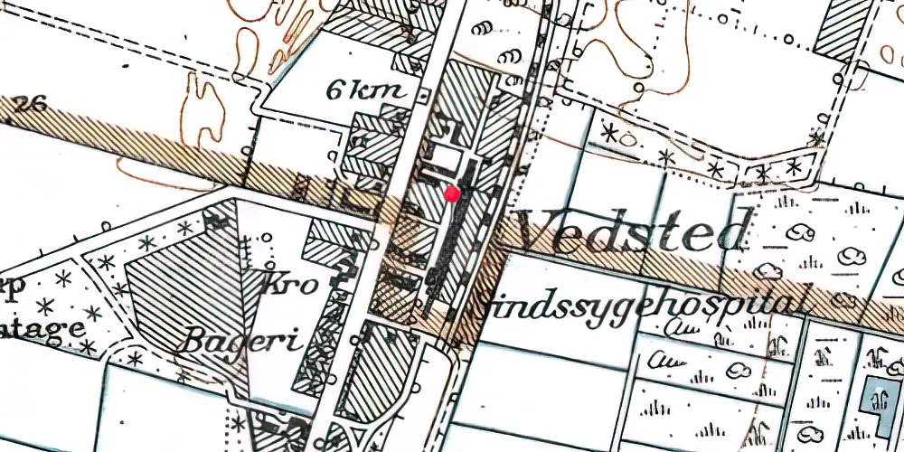 Historisk kort over Vedsted-Hvidding Station [1887-1923]