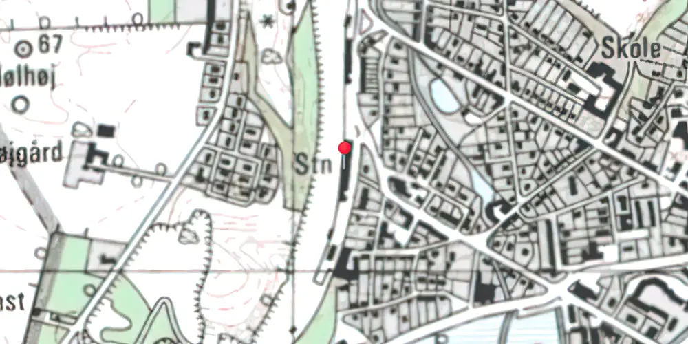 Historisk kort over Hobro Station
