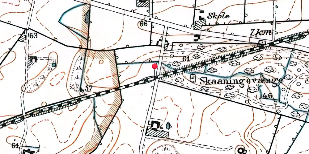 Historisk kort over Vestenbæk Trinbræt