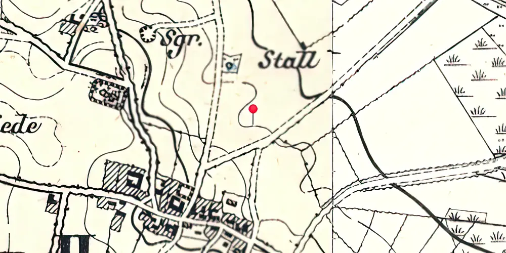 Historisk kort over Vester Højrup Station