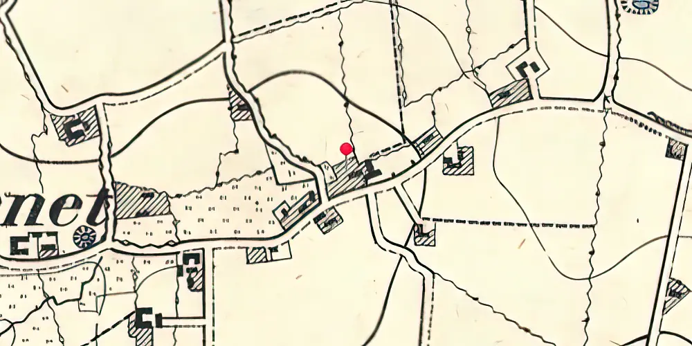 Historisk kort over Vester Lindet Station