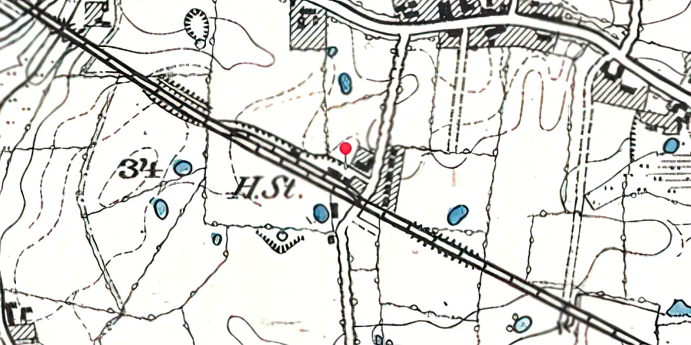 Historisk kort over Vester Sottrup Station