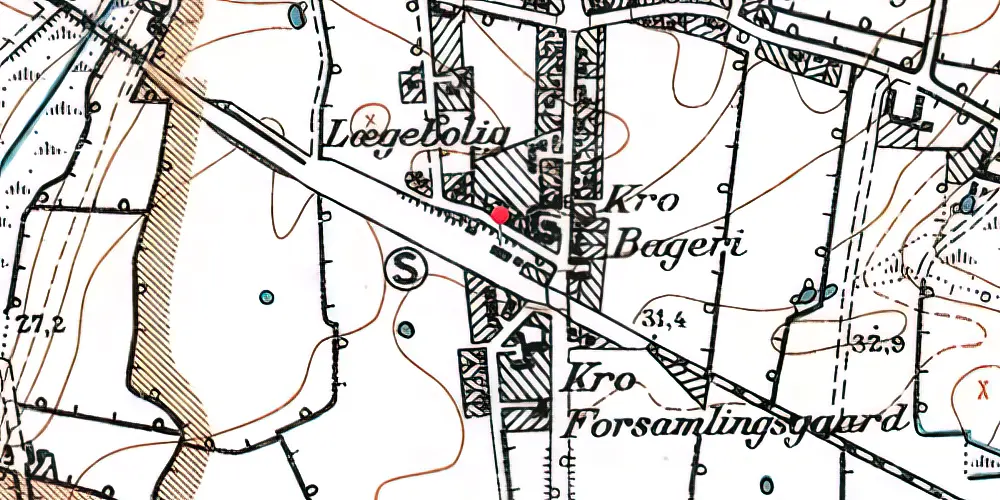Historisk kort over Vester Sottrup Station