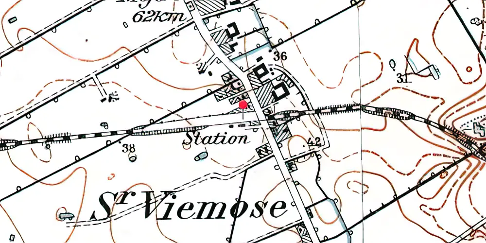Historisk kort over Viemose Station
