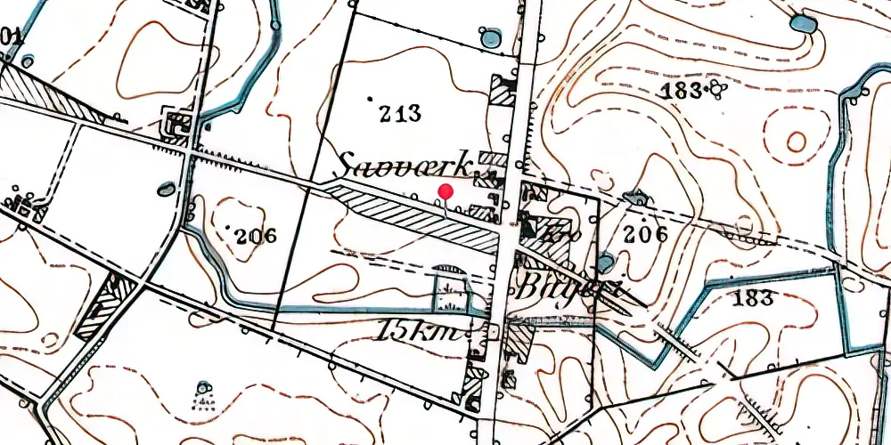Historisk kort over Viuf Station 