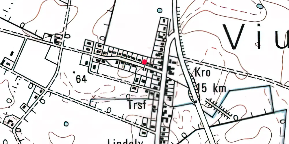 Historisk kort over Viuf Station