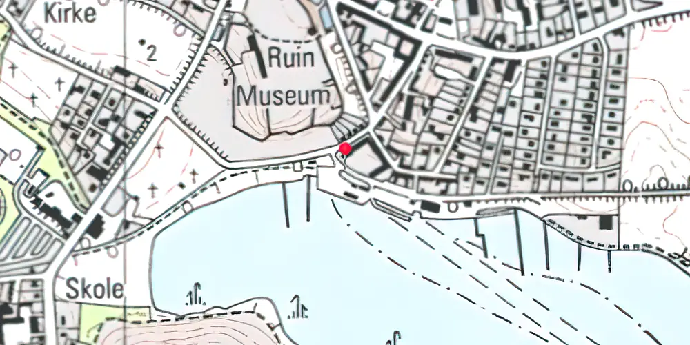 Historisk kort over Vordingborg Slot Station 