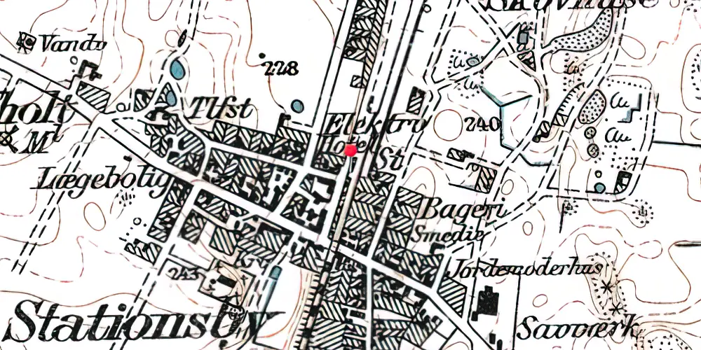 Historisk kort over Arden Station 