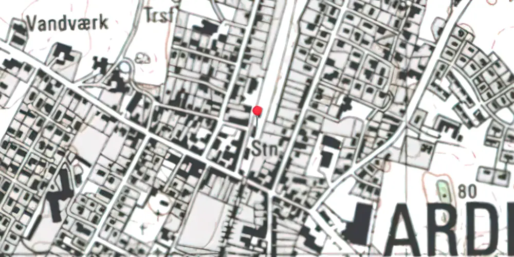Historisk kort over Arden Station