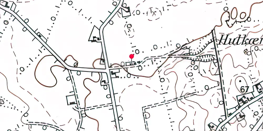 Historisk kort over Ødis-Bramdrup Station