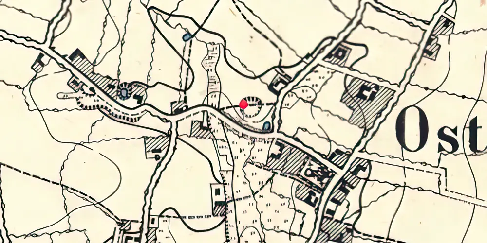 Historisk kort over Øster Lindet Station
