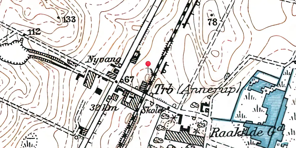 Historisk kort over Annerup Trinbræt