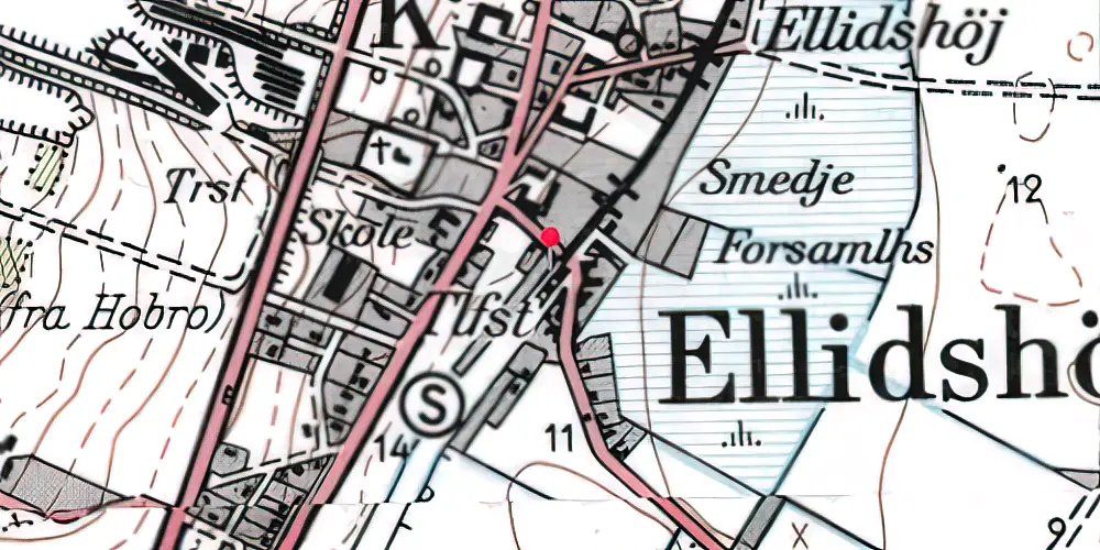 Historisk kort over Ellidshøj Station