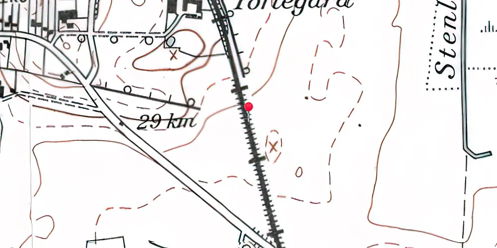 Historisk kort over Egedal Station
