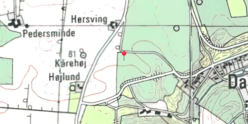 Historisk kort over Skærhølgård Holdeplads