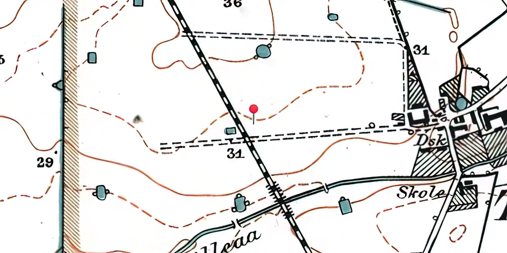 Historisk kort over Tolstrupvej Trinbræt med Sidespor