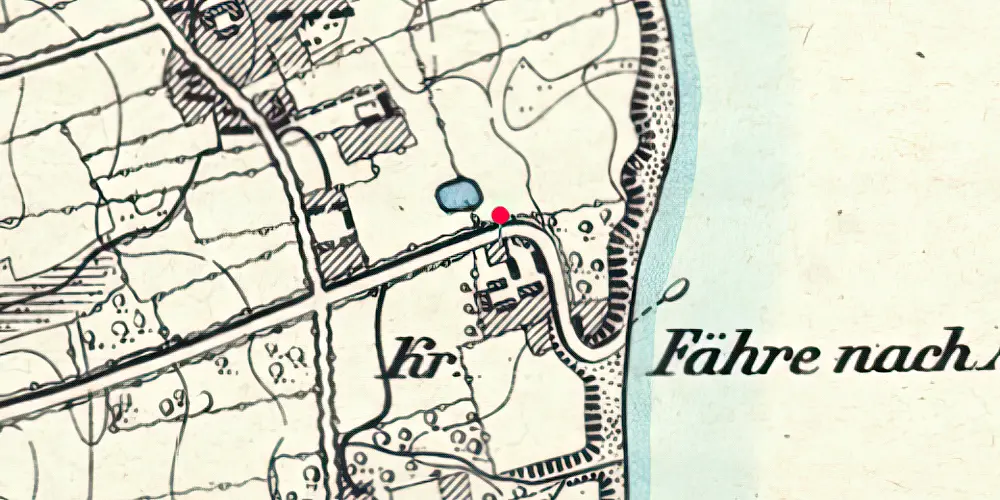 Historisk kort over Mommark Færgegård Trinbræt 