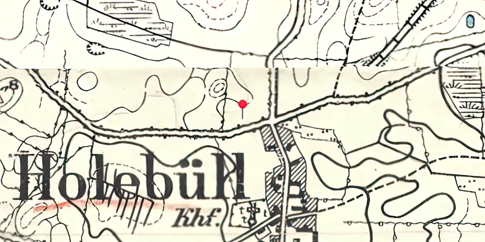 Historisk kort over Holbøl Station