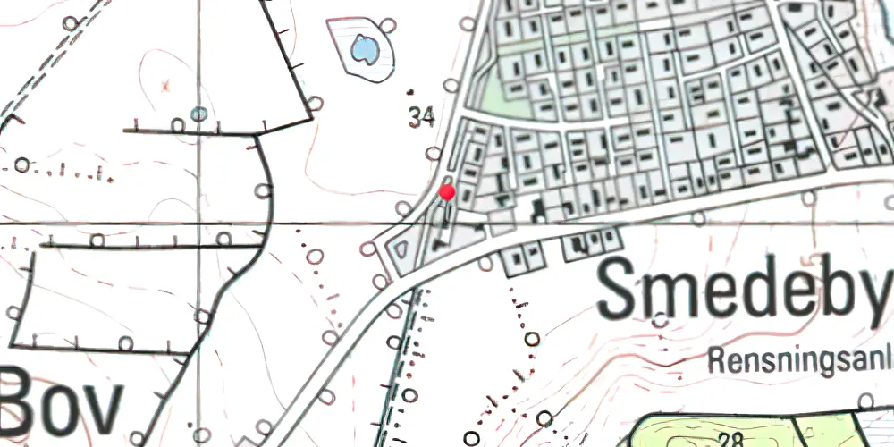 Historisk kort over Smedeby Station