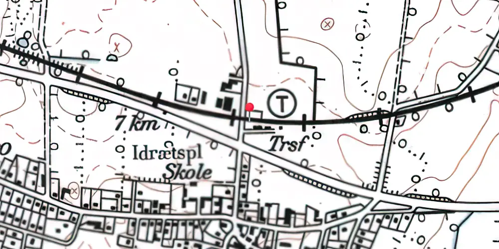 Historisk kort over Hammelev (Sønderjylland) Trinbræt