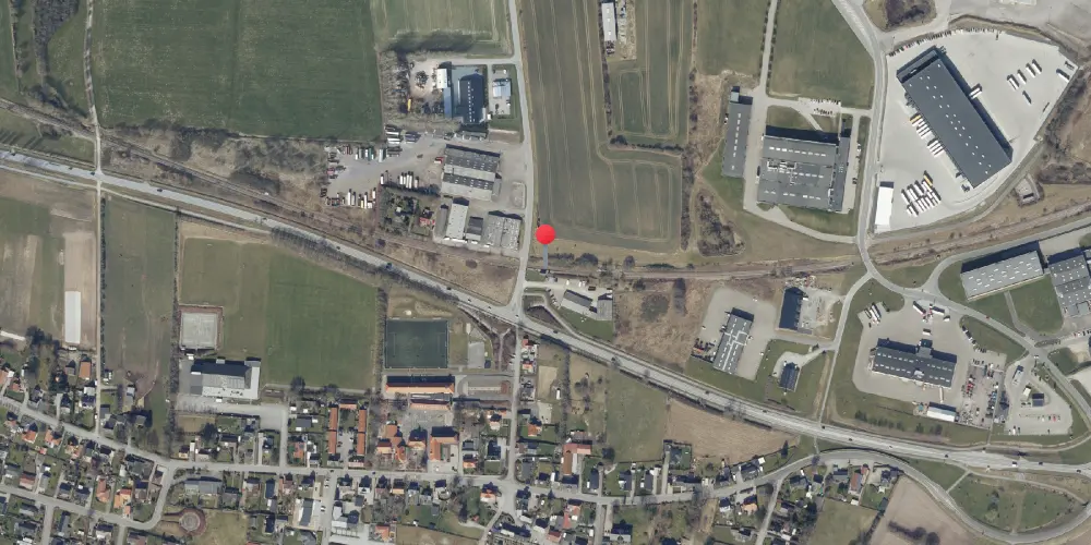 Historisk kort over Hammelev (Sønderjylland) Billetsalgssted med Sidespor 