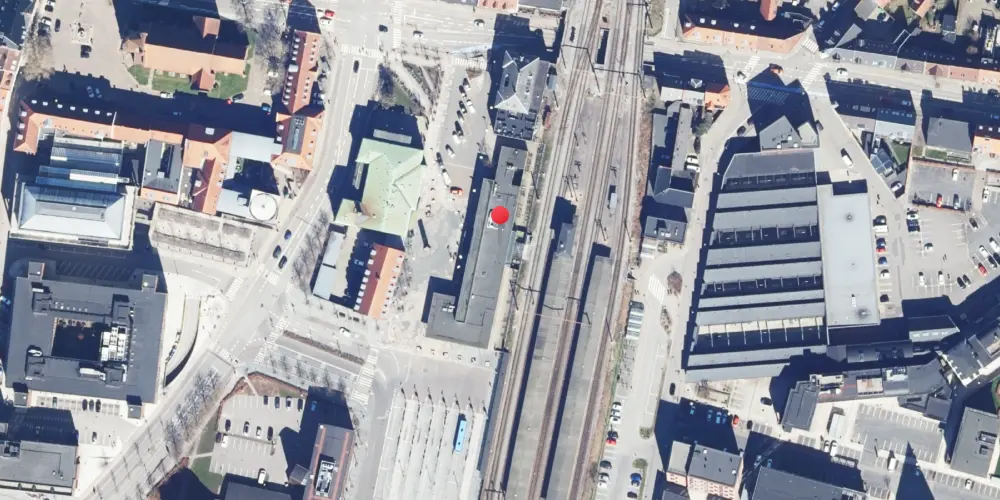 Historisk kort over Vejle Station [1868-1998]