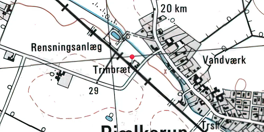 Historisk kort over Bjælkerup Trinbræt