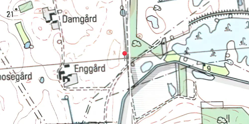 Historisk kort over Borup Trinbræt med Sidespor