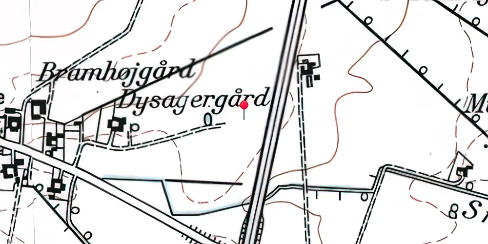Historisk kort over Køge Nord Station