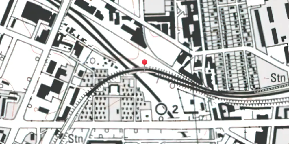 Historisk kort over Ny Ellebjerg Station 