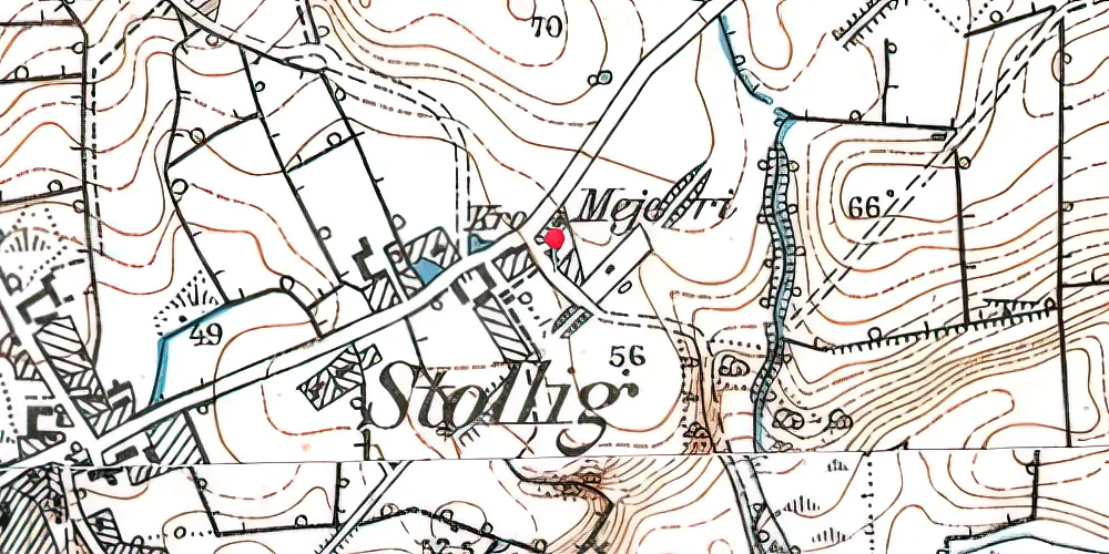 Historisk kort over Stollig Station