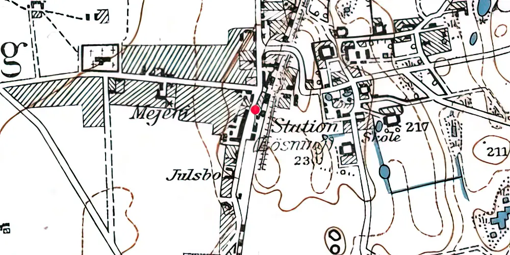Historisk kort over Løsning Station 