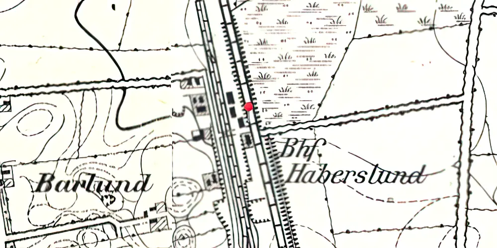 Historisk kort over Hovslund Stationsby (Smalspor) Stationskro