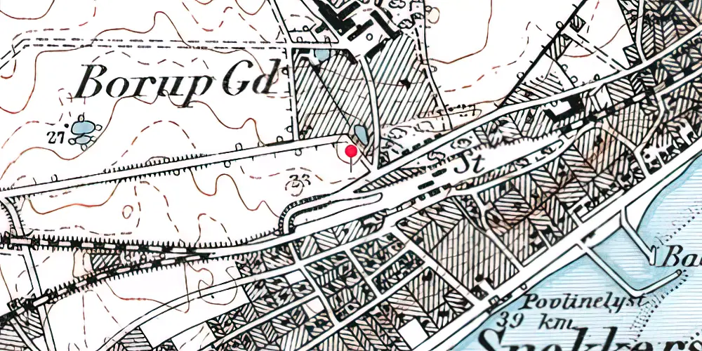 Historisk kort over Snekkersten Station 