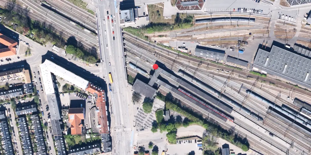 Historisk kort over Svanemøllen S-togsstation
