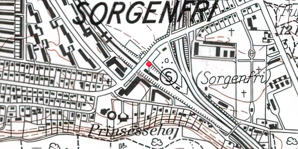 Historisk kort over Sorgenfri Trinbræt 
