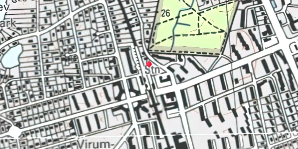 Historisk kort over Virum Station 