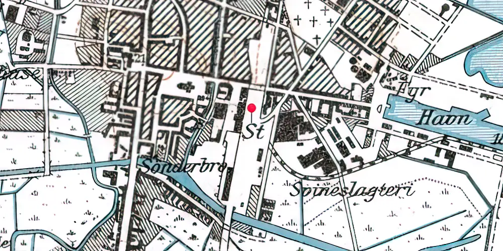 Historisk kort over Vejle Station