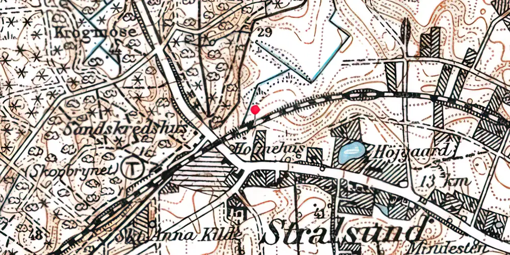 Historisk kort over Skovbrynet S-togstrinbræt