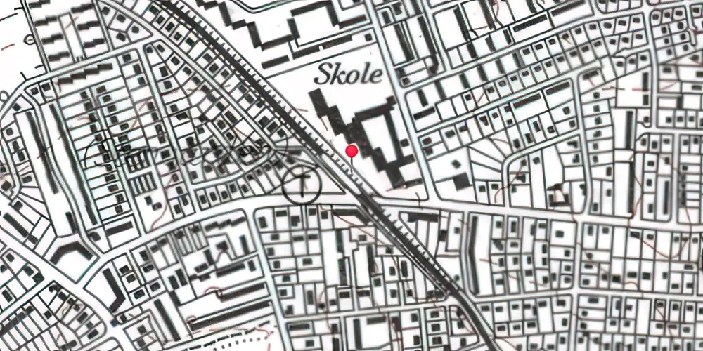Historisk kort over Stengården S-togstrinbræt 