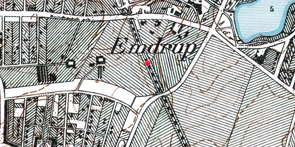 Historisk kort over Emdrup S-togstrinbræt