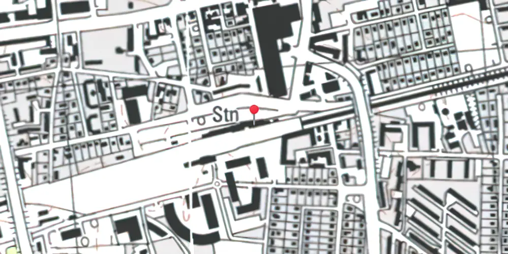 Historisk kort over Glostrup Station [1847-1918]
