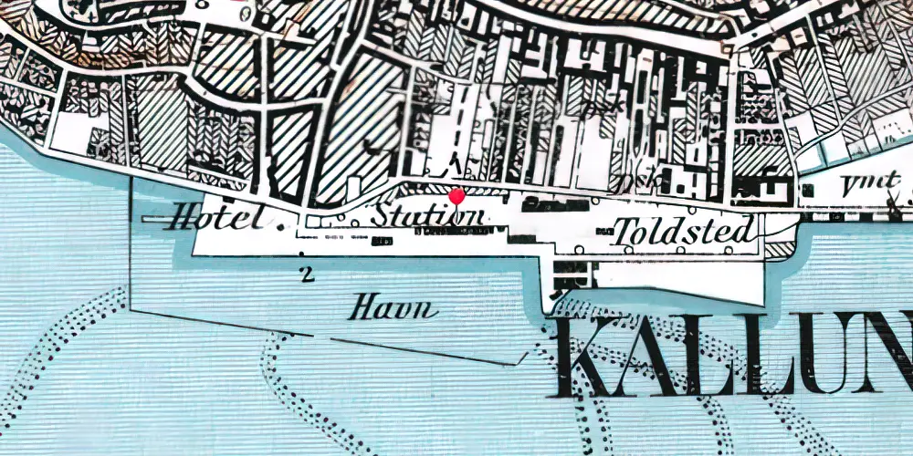 Historisk kort over Kalundborg Station [1874-1960]