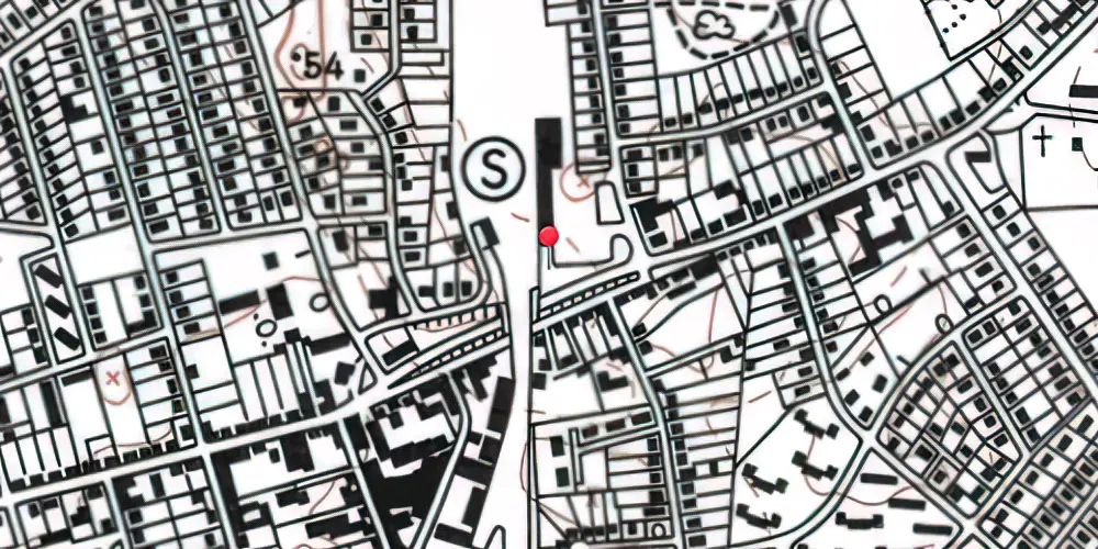 Historisk kort over Vojens Station [1864-1966]